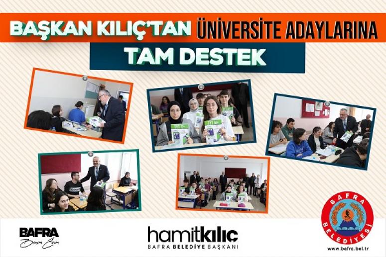 ÜNİVERSİTE ADAYLARINA  BELEDİYEDEN DESTEK