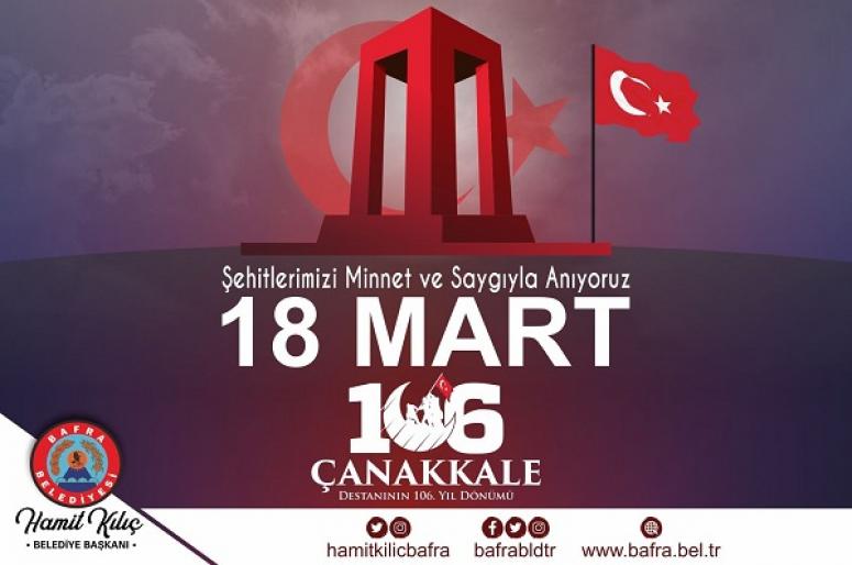 BAŞKAN KILIÇ’IN 18 MART ÇANAKKALE ZAFERİ VE ŞEHİTLERİ ANMA GÜNÜ MESAJI