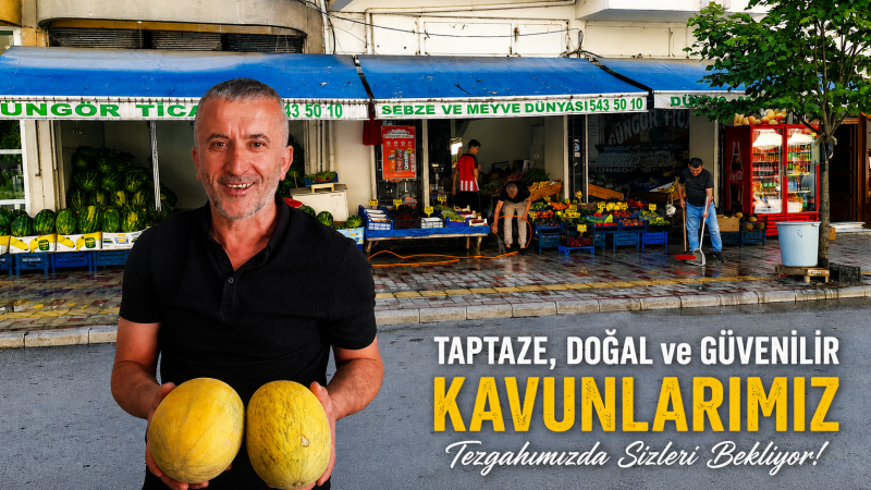 Bafra'nın Meşhur Süreyya Kavunu Tezgâhlarda Yerini Aldı