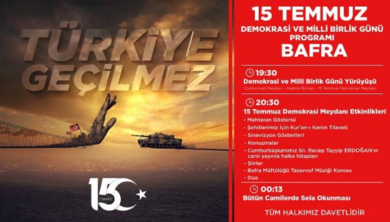 BAŞKAN KILIÇ'IN 15 TEMMUZ DEMOKRASİ VE MİLLİ BİRLİK GÜNÜ MESAJI