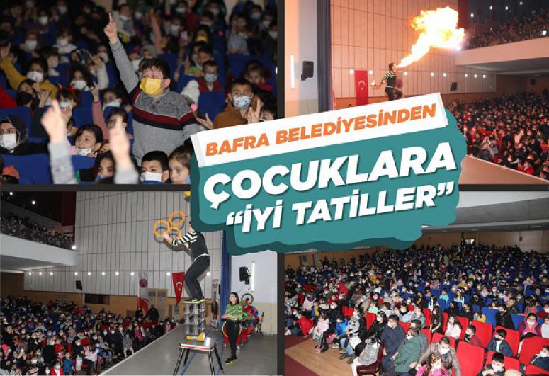 BAFRA BELEDİYESİNDEN ÇOCUKLARA “İYİ TATİLLER”